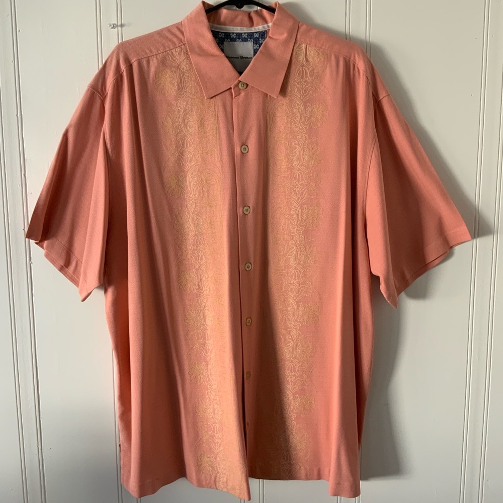 Casual Orange Button Down Shirt with Relaxed Fit